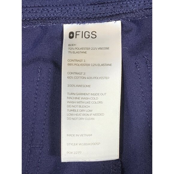 Figs Zamora Jogger Scrub Pants Women's XS/P Technical Collection Navy Blue Nurse - Picture 5 of 7